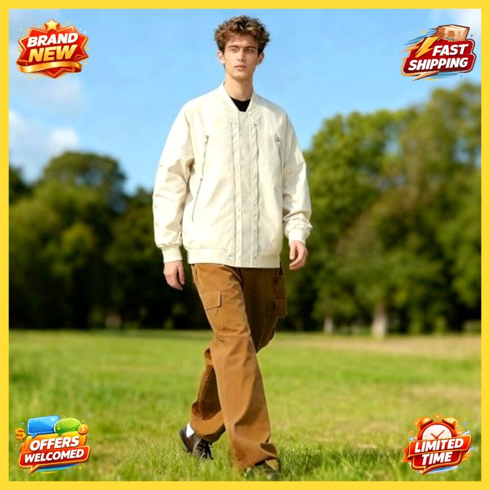 Varsity Bomber Jacket Lightweight Polyester Retro… - image 6